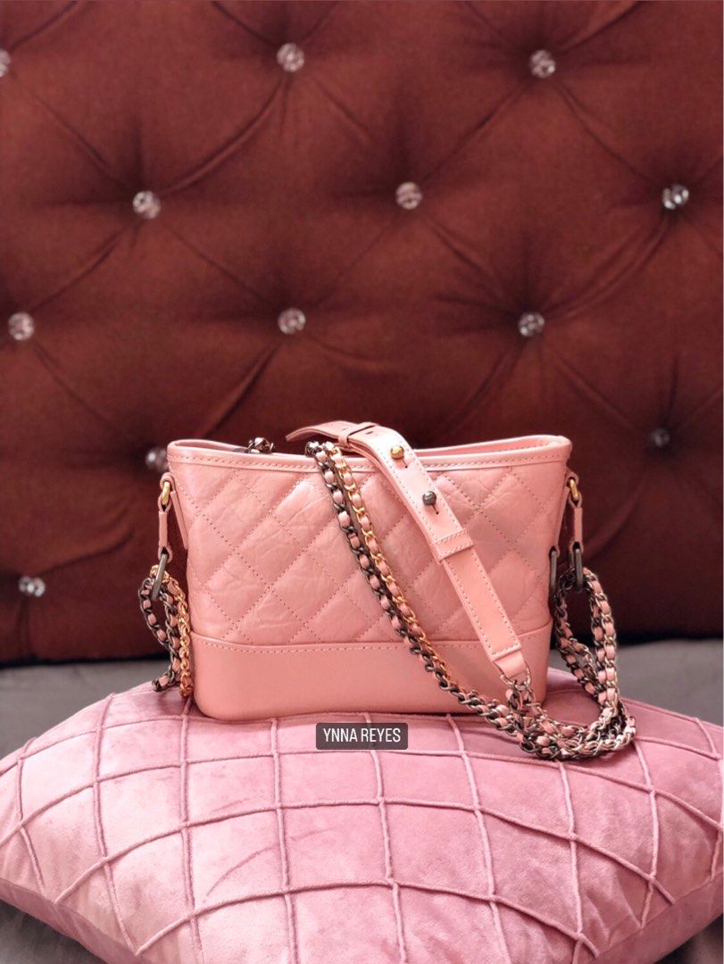 1000% AUTH! 🌸 Chanel Gabrielle Small Pink Backpack Bag