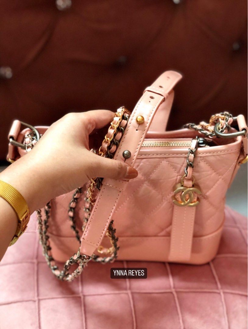 Chanel Gabrielle Small Hobo Bag Iridescent Pink, Luxury, Bags