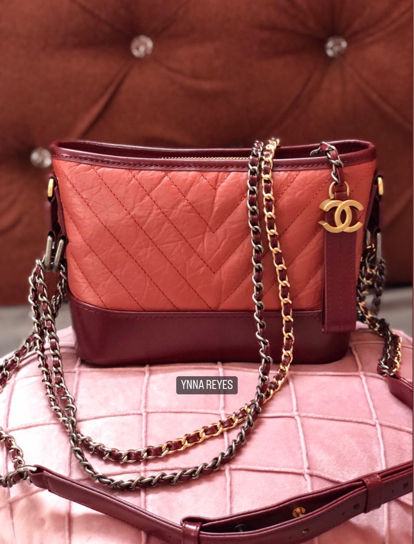Pre-owned Chanel Small Gabrielle Shoulder Bag In Pink