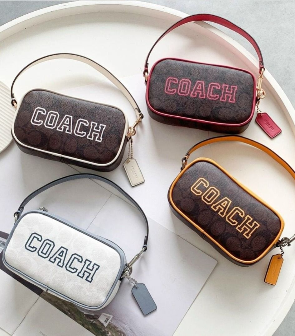 Coach Jamie Wristlet In Signature Canvas With Varsity Motif CB851