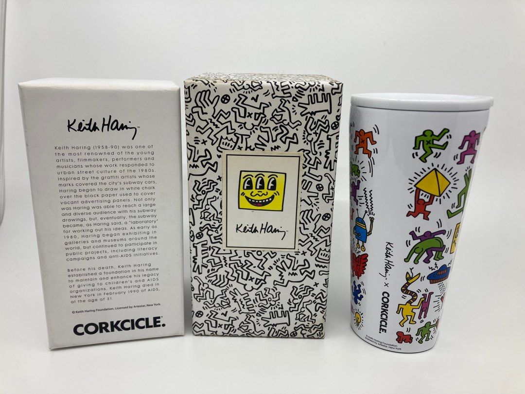 Corkcicle Limited Edition Keith Haring Insulated Cup, 16 oz / 475 ml, 傢