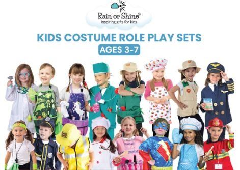 Costume Role Play Set with Tools - Dress Up Pretend Play Career