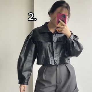 Crop Leather Jacket