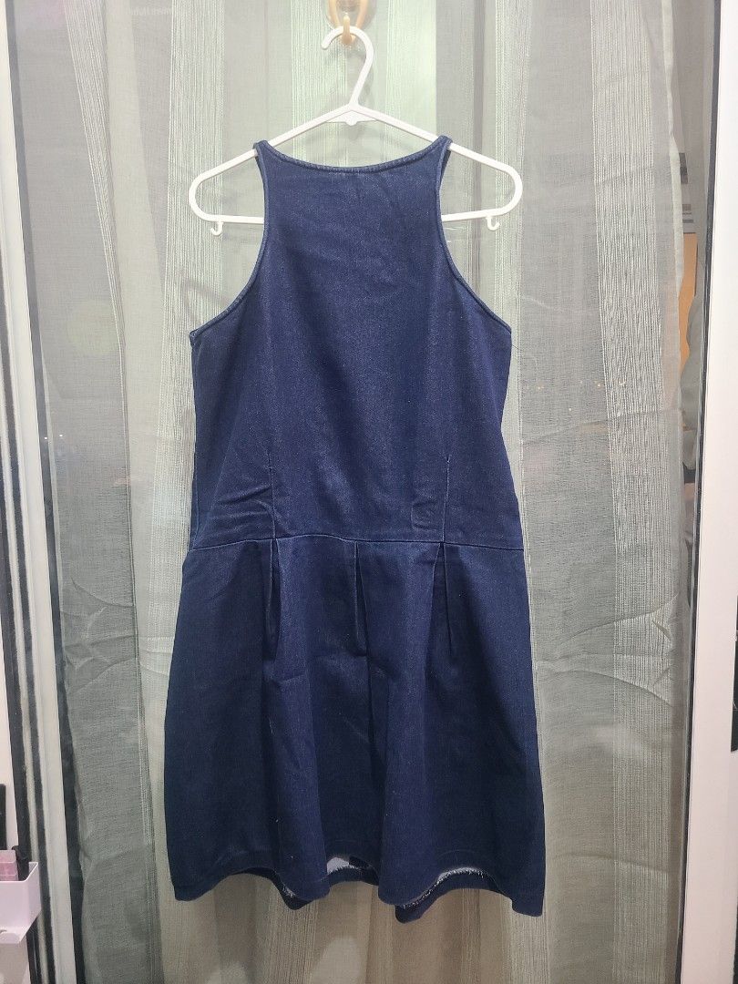 Denim sleeveless dress (Category: Dresses) located in Manila. Submitted by Yeager (Listing ID 1194737951, Image 2). Description: Denim sleeveless dress Fits small to medium. Rfs: Decluttering.