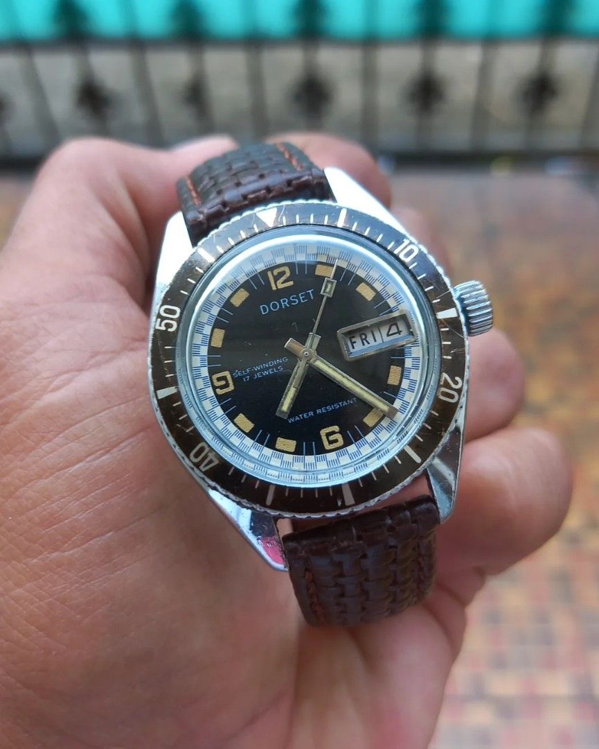 Dorset Skin diver vintage citizen omega orient sports, Fesyen Pria, Jam