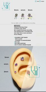 Earrings / Ear Piercing Jewelry / SOLD PER PIECE