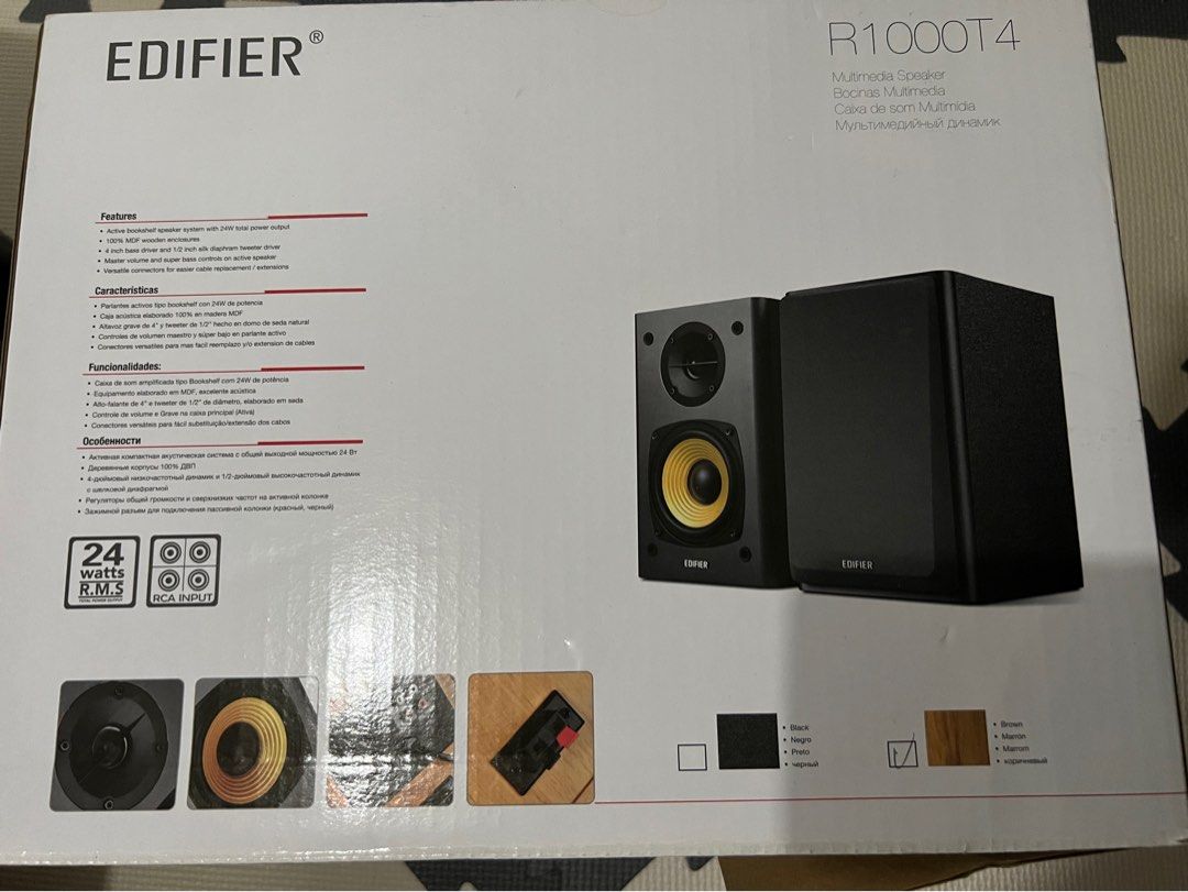 Edifier R1000T4 Bookshelf Speaker, Audio, Soundbars, Speakers ...