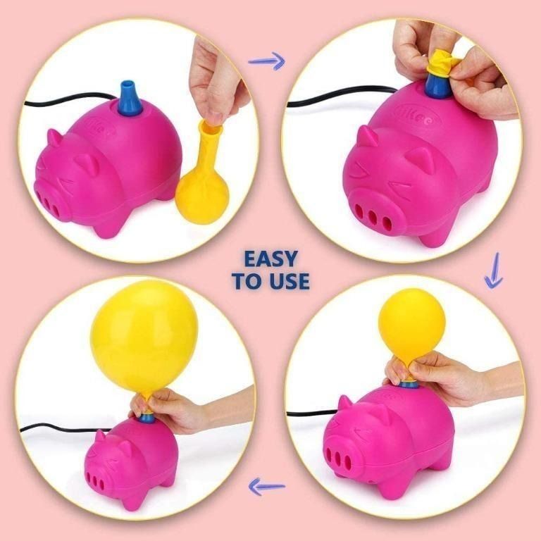Electric Balloon Pump Portable Balloon Inflator Air Blower with Balloon ...