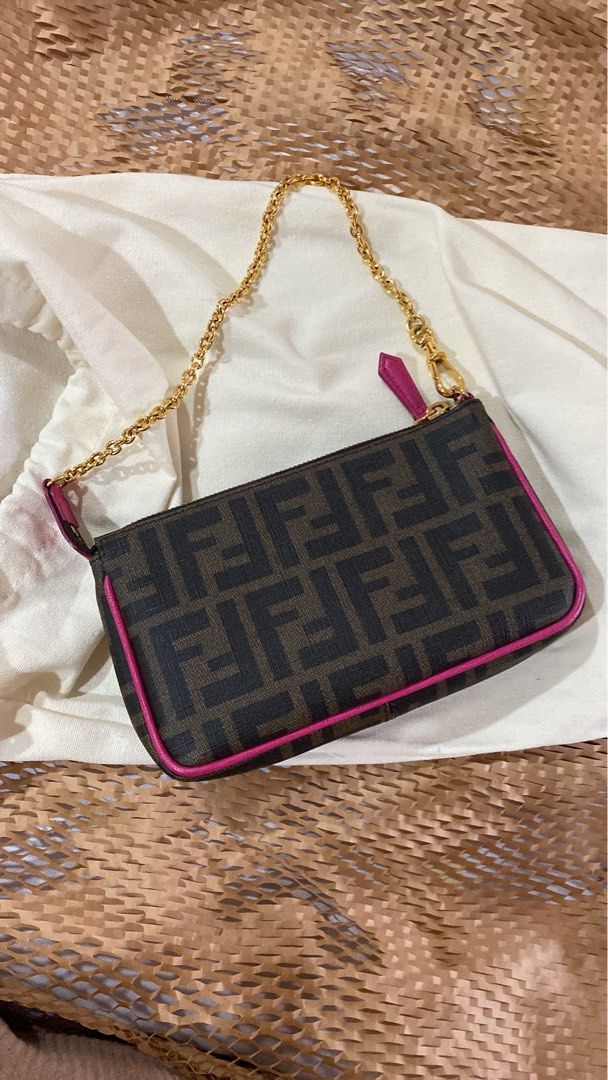 Fendi zucca chain pochette deals