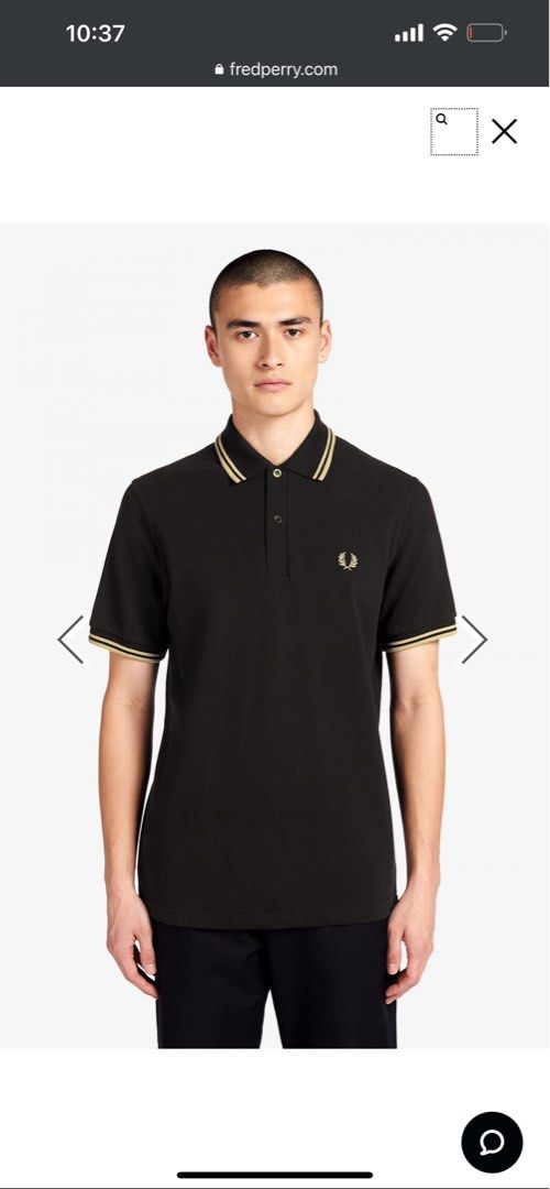 Black champagne fred perry top