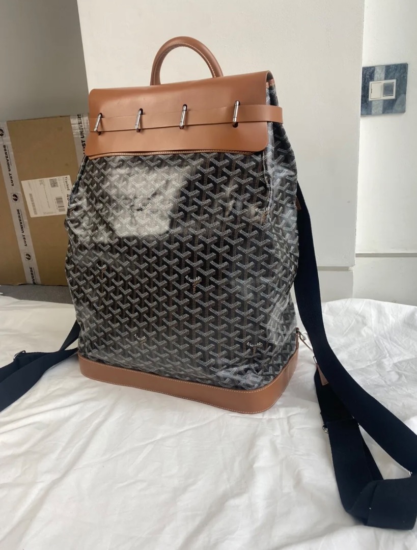 Goyard Brown Goyardine Steamer Backpack