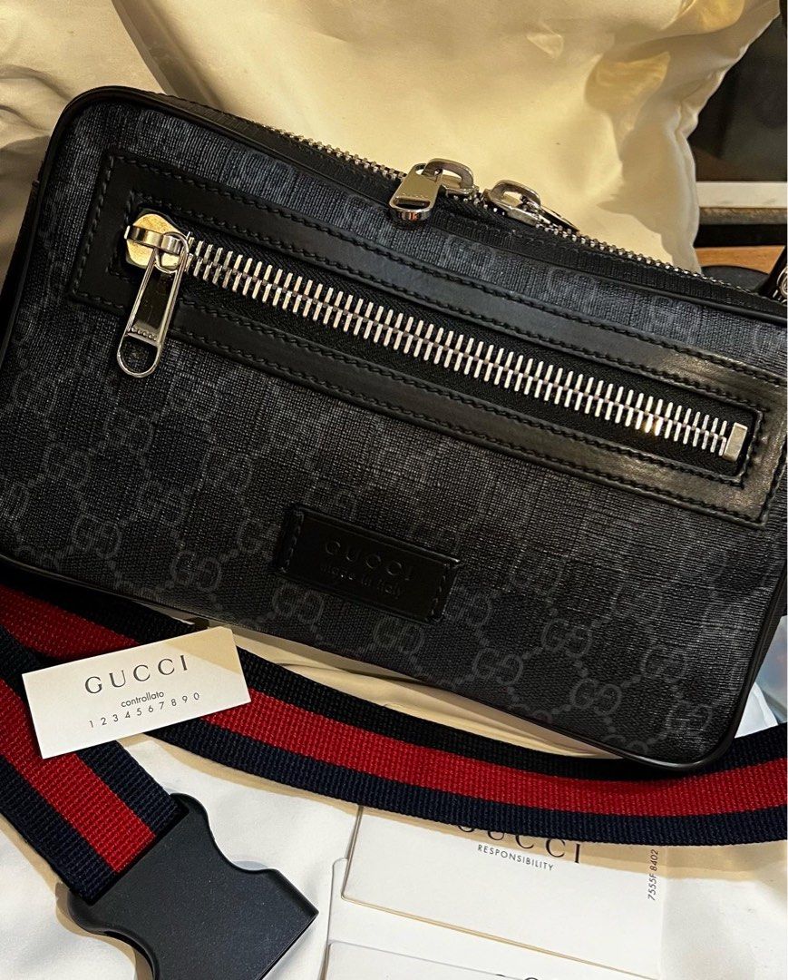 Gucci BeltBag Bumbag (Category: Luxury Bags & Wallets) located in Cavite. Submitted by rraaa32 (Listing ID 1194571335, Image 1). Description: Pristine condition used 3x 9.8/10 condi Complete with box dustbag and cards.