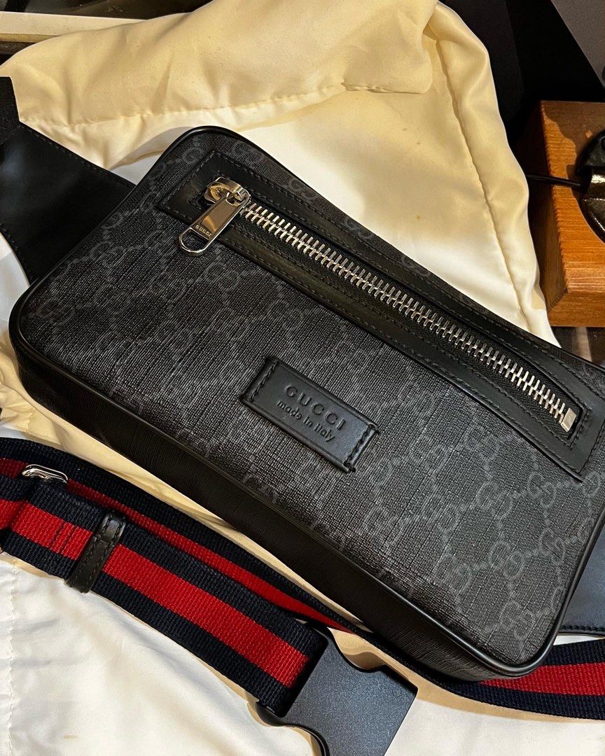 Gucci BeltBag Bumbag (Category: Luxury Bags & Wallets) located in Cavite. Submitted by rraaa32 (Listing ID 1194571335, Image 3). Description: Pristine condition used 3x 9.8/10 condi Complete with box dustbag and cards.