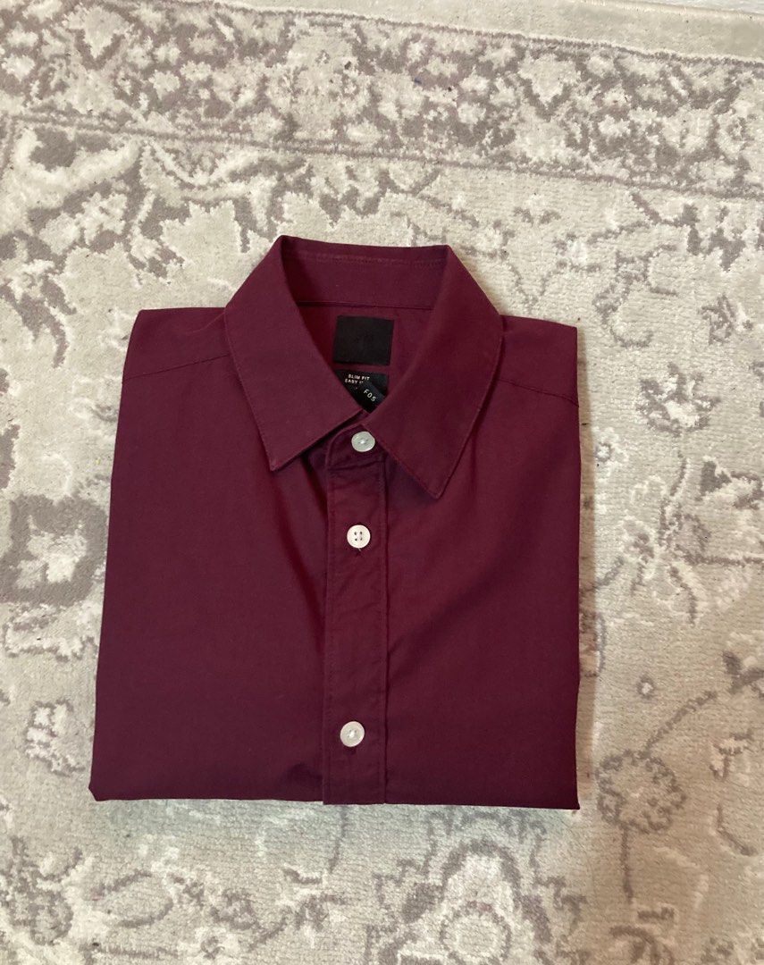H&m maroon shirt online