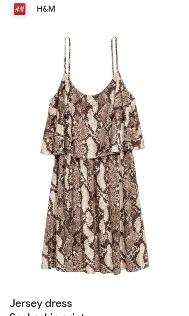 H M Snake Skin Print Dress Women s Fashion Dresses Sets