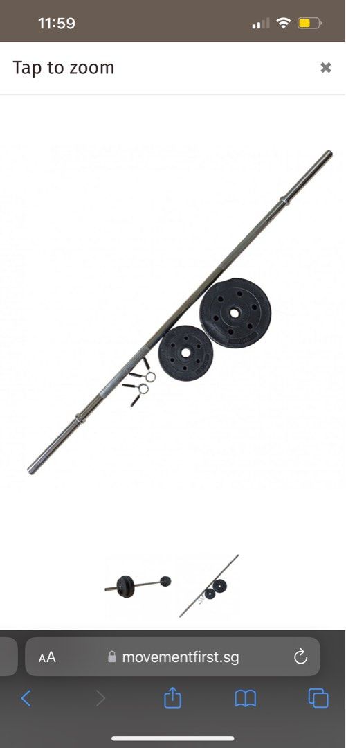 Home Barbell Set, Sports Equipment, Exercise & Fitness, Weights