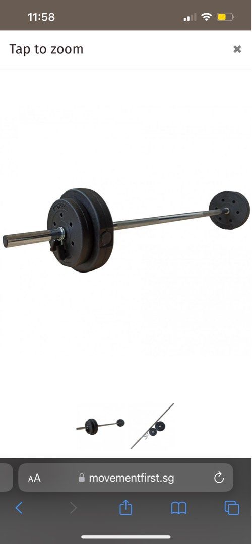 Home Barbell Set, Sports Equipment, Exercise & Fitness, Weights