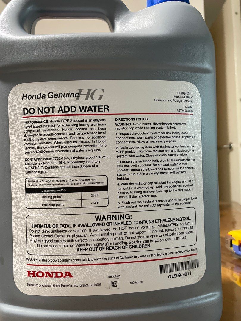 Honda genuine Coolant, Car Accessories, Accessories on Carousell