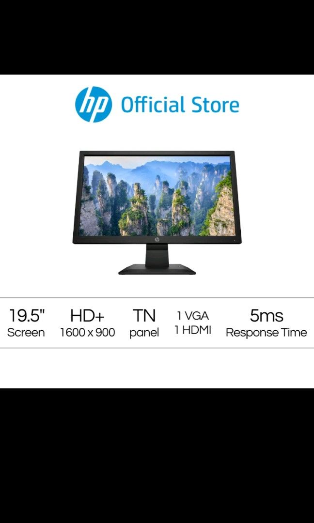 HP V20 HD+ Monitor Hewlett Packard, Computers & Tech, Parts
