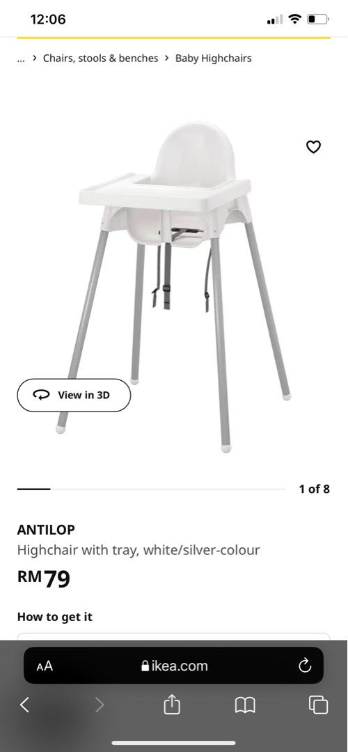 IKEA Baby high chair, Babies & Kids, Nursing & Feeding, Baby High