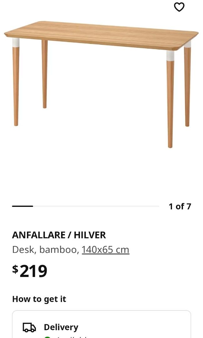 Ikea Bamboo table incl legs, Furniture & Home Living, Furniture, Tables ...