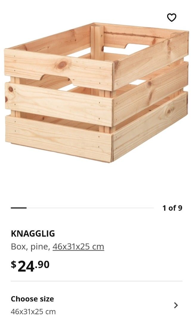 Ikea Wooden Crates. Grab all!, Furniture & Home Living, Home