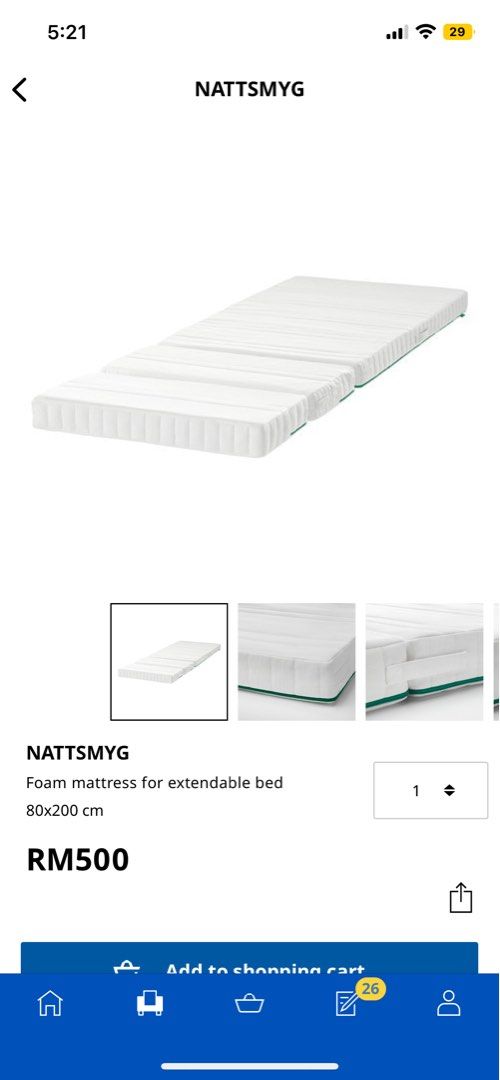 Ikea Minnen with extandable mattres, Babies & Kids, Baby Nursery & Kids
