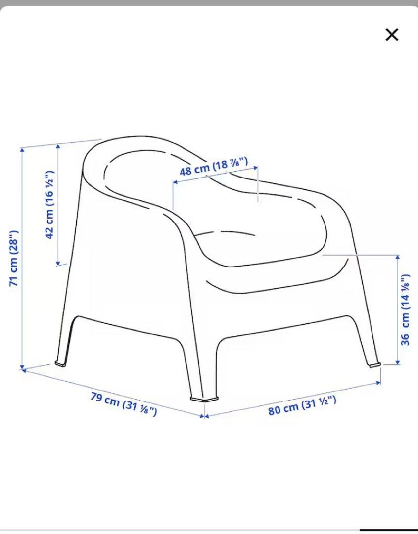 IKEA outdoor armchair, Furniture & Home Living, Furniture, Chairs on