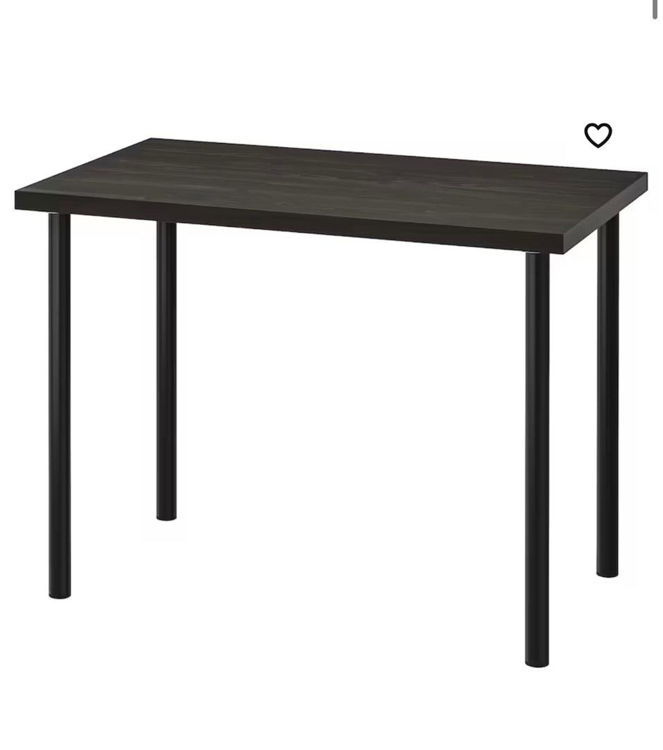 Ikea table black LINNMON, Furniture & Home Living, Furniture, Tables