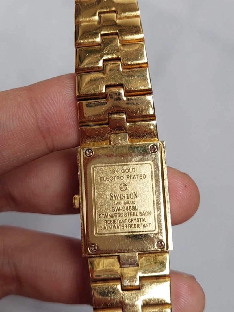 Jam Tangan Swiston SW 0458L 18k Gold Electro Plated