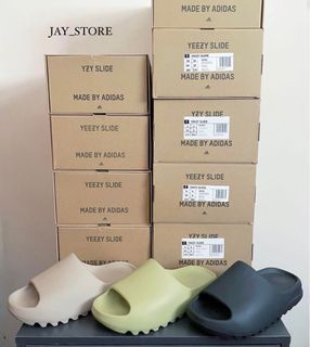 【JAY_STORE】Adidas Yeezy Slide 米白 抹茶綠 黑 咖啡 拖鞋