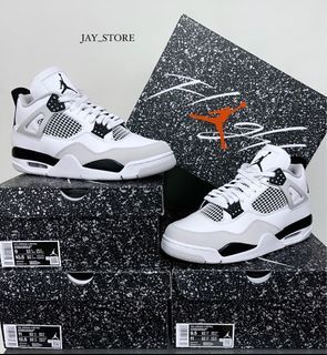 【JAY_STORE】Air Jordan 4 Military Black 黑灰 白水泥 熊貓 台灣公司貨