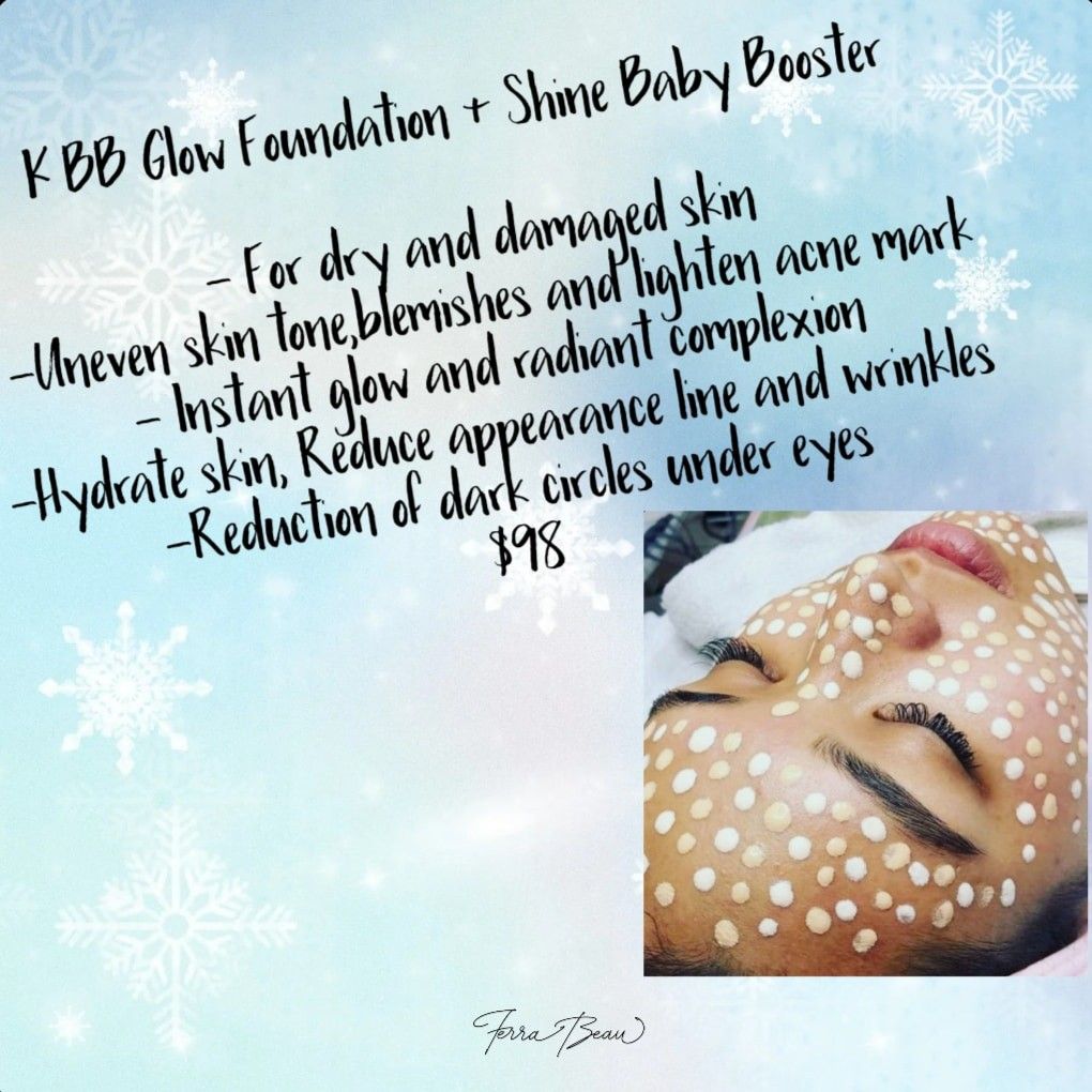 K BB Glow Foundation + Shine Baby Booster (Category: Beauty & Health Services) located in Singapore. Submitted by Ferra_beau (Listing ID 1194741071, Image 1). Description: Natural make up glow without make up. Semi permanent make up procedure that is painless and no downtime. No more clogging from foundation and powder. Get your both treatment at only $98 net ✨.
