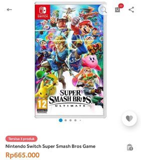 Kaset Nintendo Switch Super Smash Bros