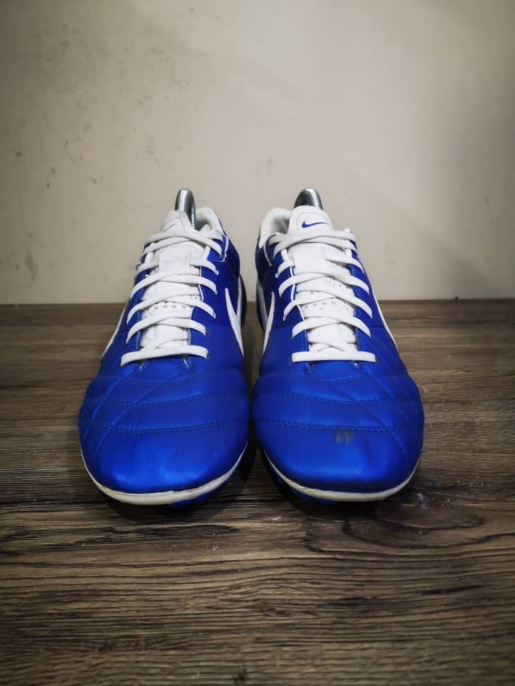 Kasut bola nike tiempo mystic IV ag cleats blue 8uk 42.5eur 9us