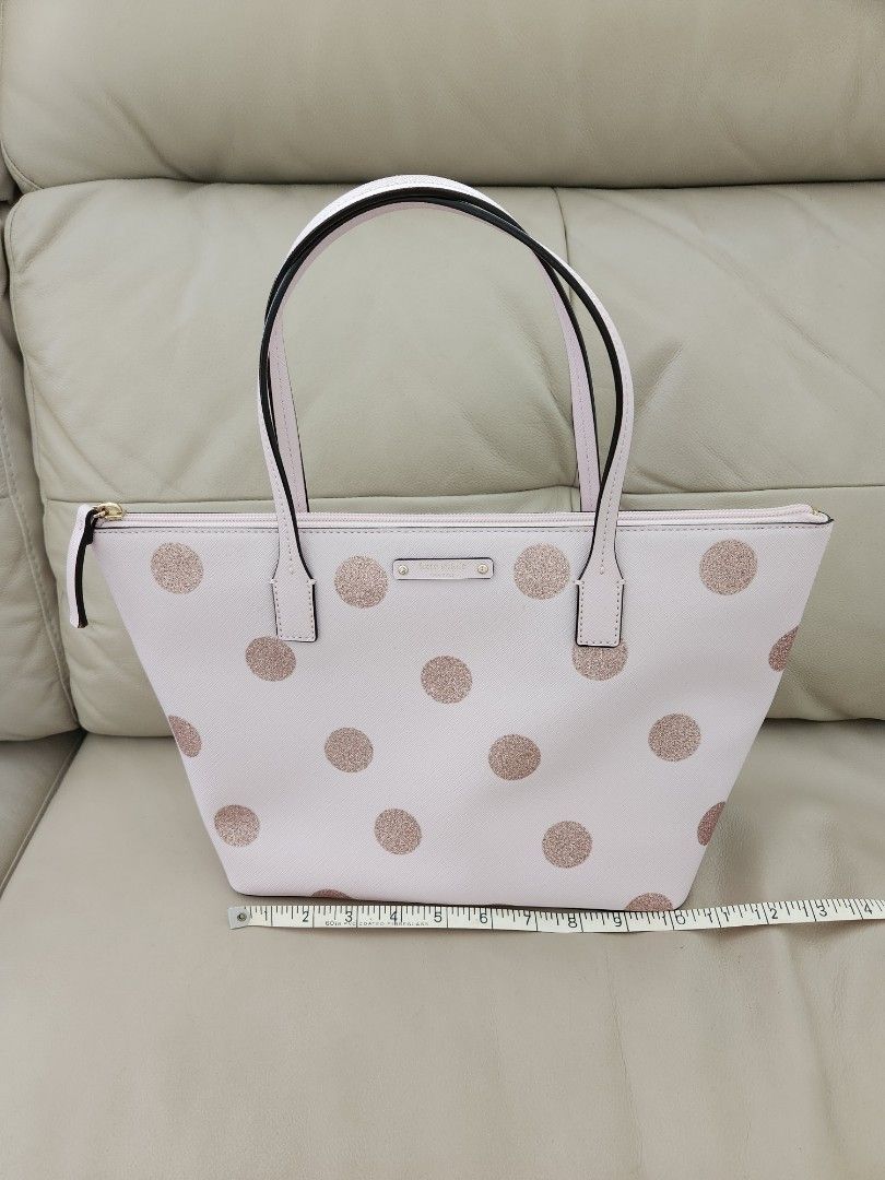 Kate spade pink glitter polka dot purse cheap