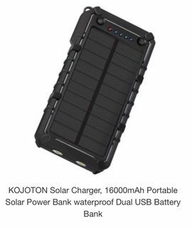 KOJOTON solar powerbank 16000mah( complete set )