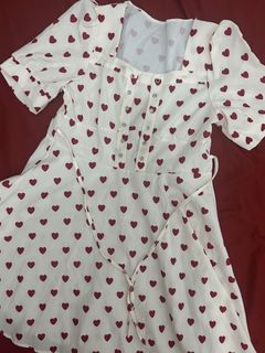 Korean Heart Print Dress Brand new
