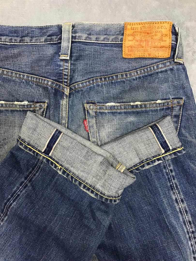 Size 31x33.5 Vintage Levis 501XX Big E LVC Japan Distressed 