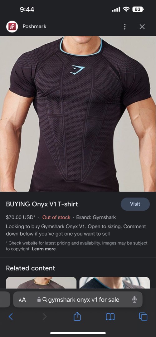 Looking to buy gymshark Onyx V1 !!!, Men's Fashion, Activewear on Carousell