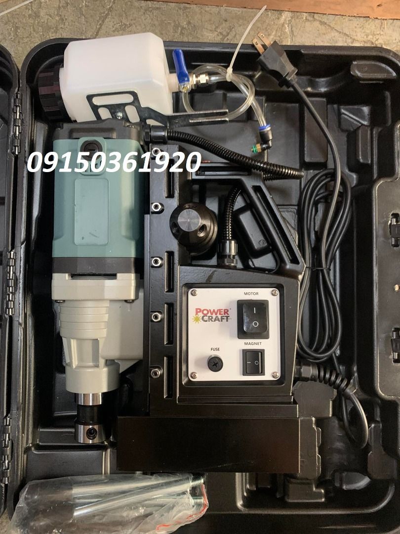 Magnetic Drilling machine (Category: Construction Tools & Equipment) located in Manila. Submitted by 09150361920ronvillaflor (Listing ID 1194581665, Image 1). Description: Magnetic Drilling machine Brand: Powercraft Model: PCMD-35HD Price: 25,000 Welcome to "Takezo Industrial Supply" For inquiries GLOBE:📞 ☎ 0915-036-1920 VIBER:📞 ☎ 0915-036-1920 Email me@ 📫 📑 r-o-n-.-t-a-k-e-z-o-i-n-d-u-s-t-r-i-a-l-@-g-m-a-i-l-.-c-o-m Check my Carousell: https