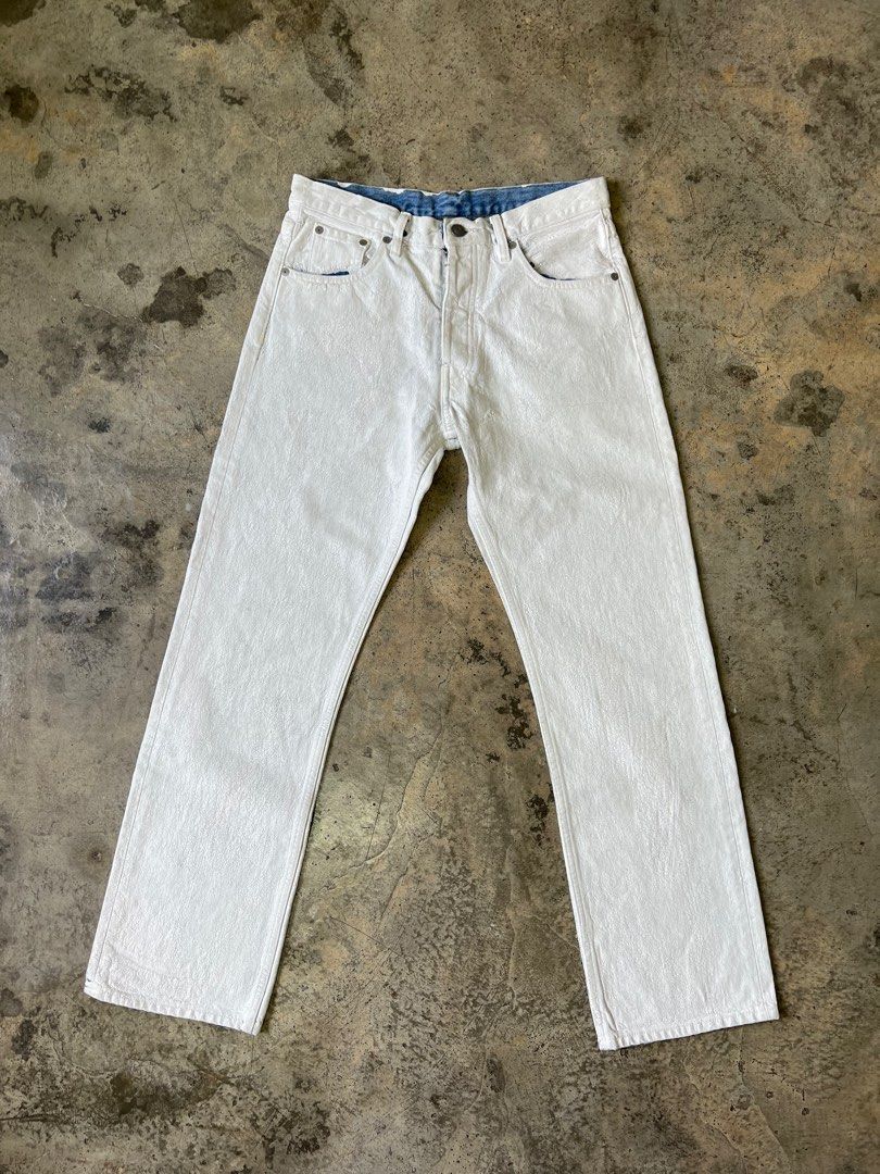 Margiela painted jeans store