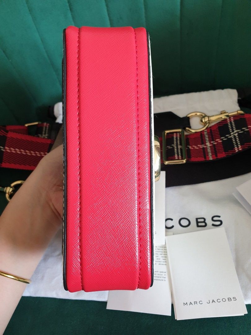 Marc Jacobs Red And White Small Snapshot Bag