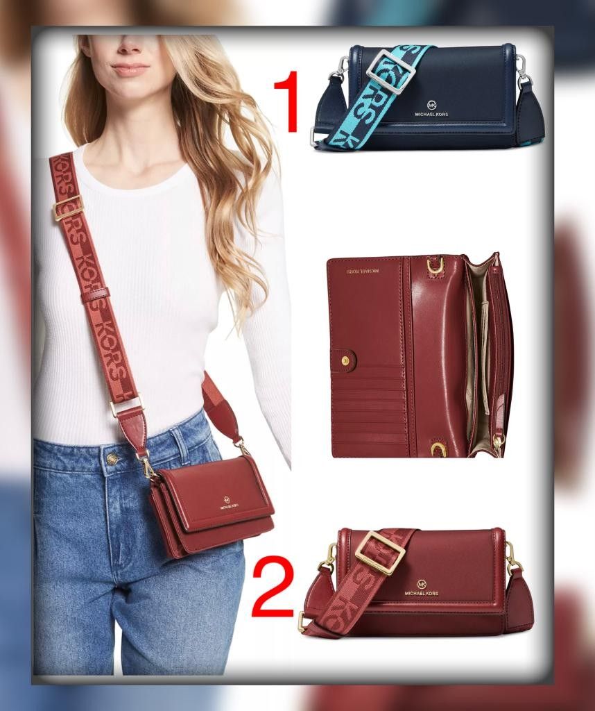 Michael Kors Logo Jet Set Crossbody Bag, Barang Mewah, Tas