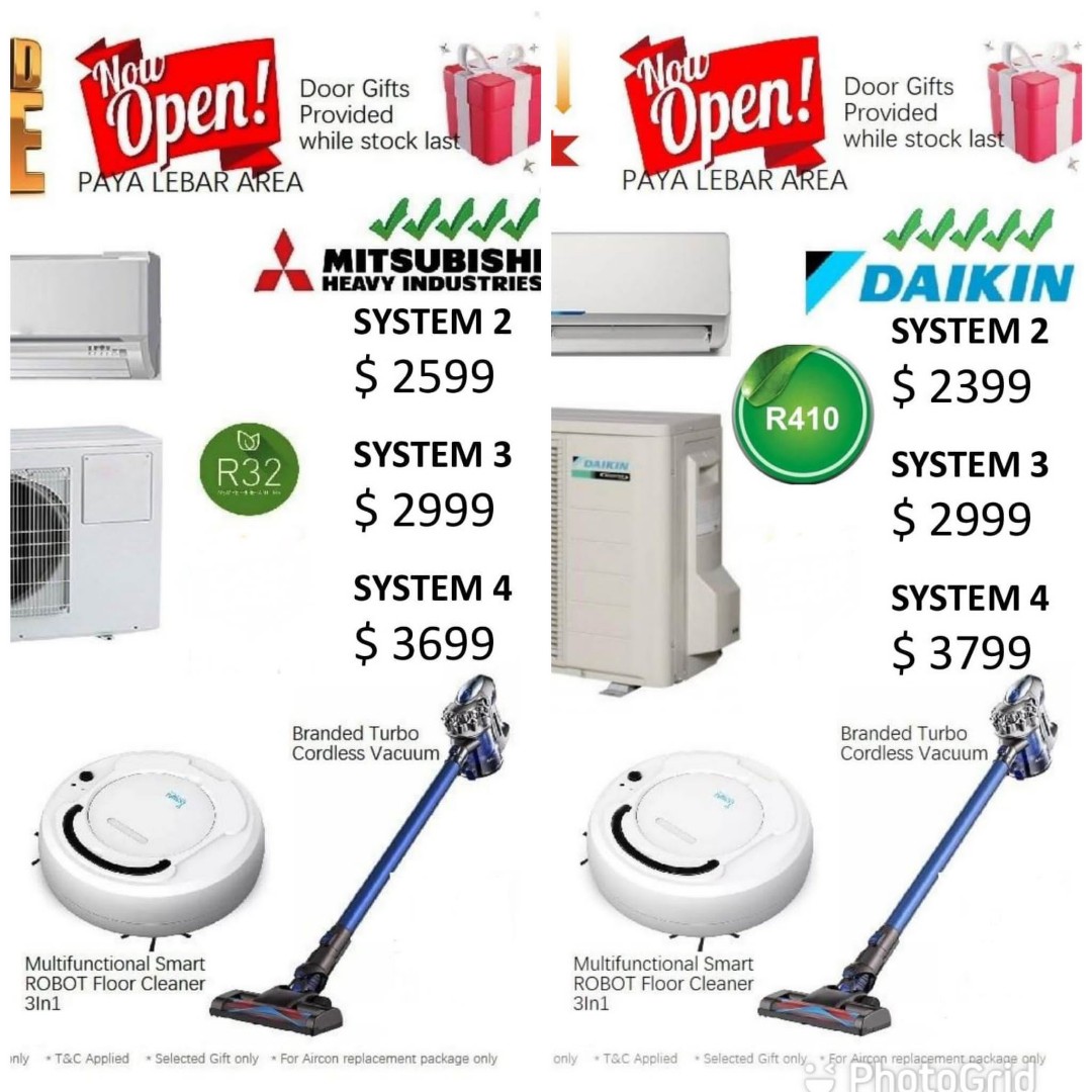 Mitsubishi Aircon system 2, 3, 4, TV & Home Appliances, Air