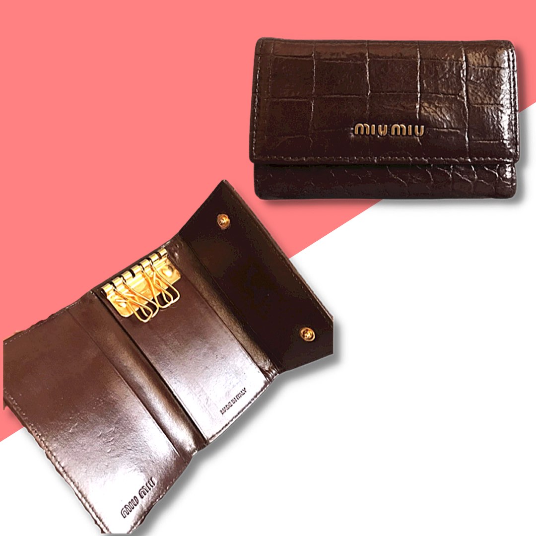 Miu Miu Key Case, Women's Fashion, Bags & Wallets, Wallets & Card