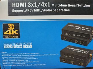 Multi functional hdmi 4.port switcher