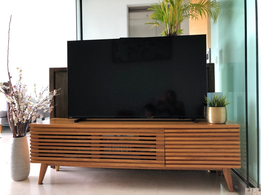 Namu TV console Louvre Edition Wood (Solid Oak Wood), Furniture & Home