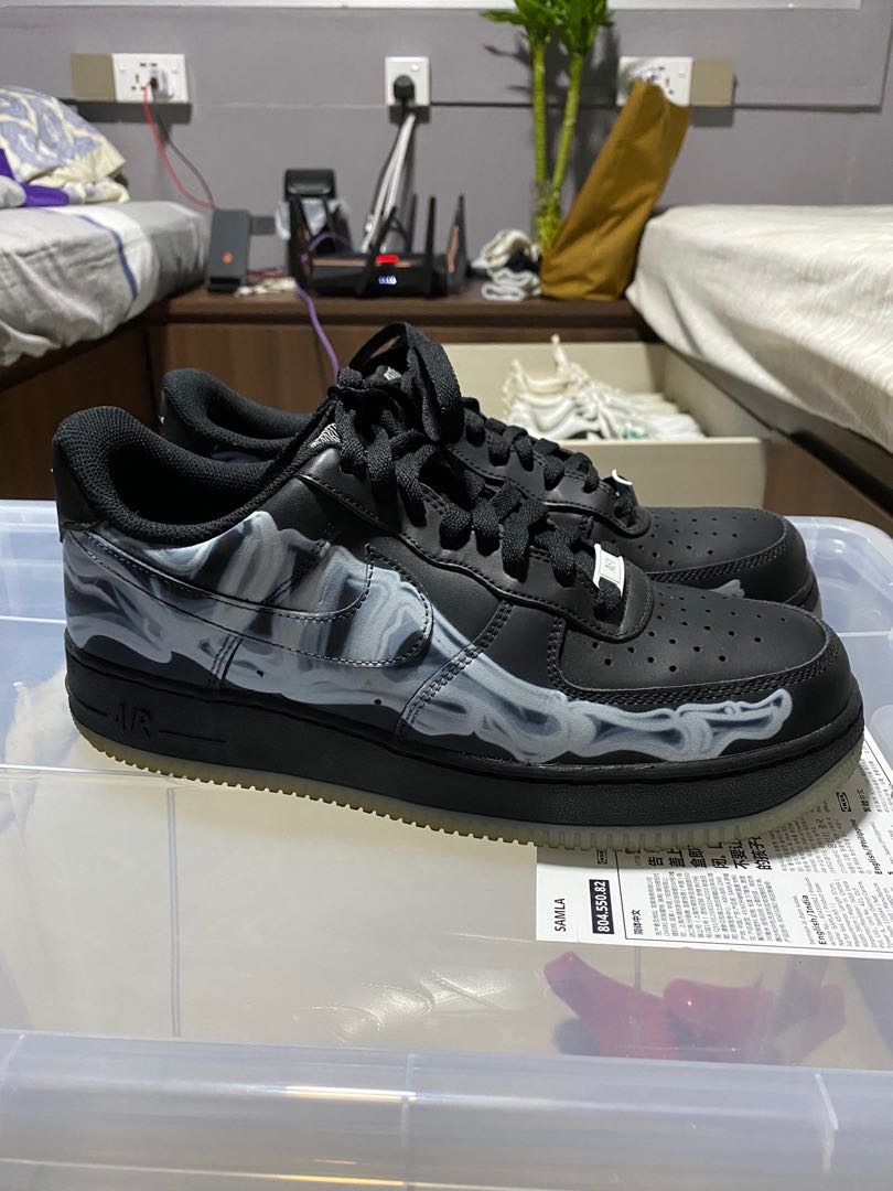 Nike air force 1 skeleton halloween top