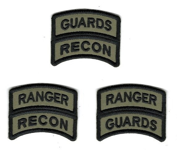 No.4 Uniform Dual Tabs - Ranger/Recon , Guards/Recon, Ranger /Guards ...